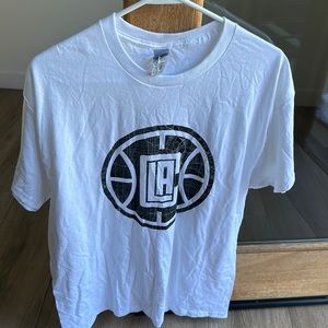Men’s La Clippers T shirt White Size Large